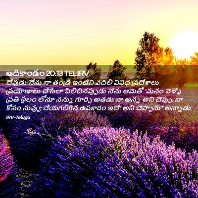 Picture 02 - ఆదికాండం 20:13 TELIRV - దేవుడు నేను నా - Bible Verse Picture