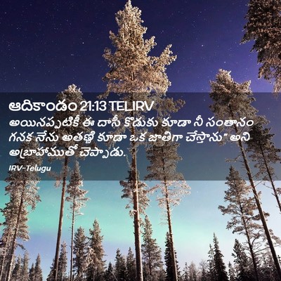 Picture 02 - ఆదికాండం 21:13 TELIRV - అయినప్పటికీ ఈ - Bible Verse Picture