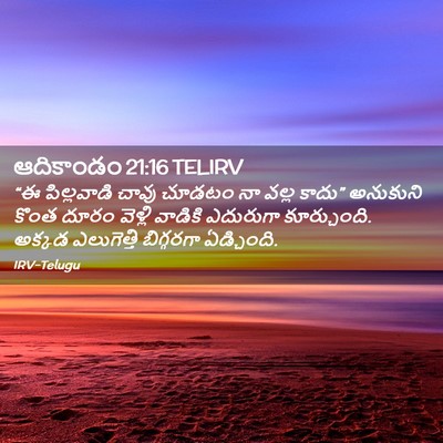 Picture 02 - ఆదికాండం 21:16 TELIRV - “ఈ పిల్లవాడి చావు - Bible Verse Picture