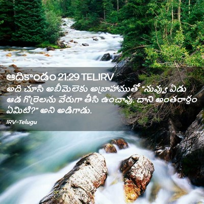 Picture 02 - ఆదికాండం 21:29 TELIRV - అది చూసి - Bible Verse Picture