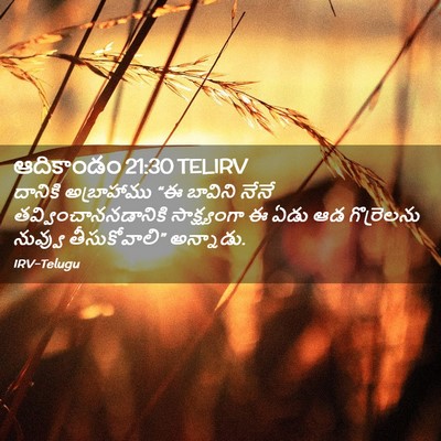 Picture 02 - ఆదికాండం 21:30 TELIRV - దానికి అబ్రాహాము - Bible Verse Picture