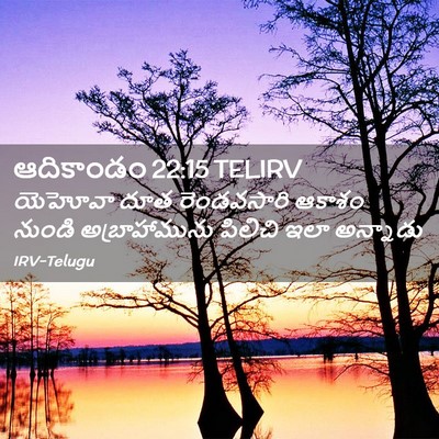 Picture 02 - ఆదికాండం 22:15 TELIRV - యెహోవా దూత - Bible Verse Picture