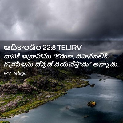 Picture 02 - ఆదికాండం 22:8 TELIRV - దానికి అబ్రాహాము - Bible Verse Picture