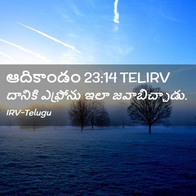 Picture 02 - ఆదికాండం 23:14 TELIRV - దానికి ఎఫ్రోను - Bible Verse Picture