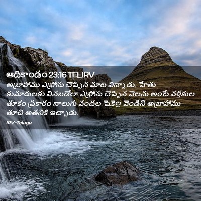 Picture 02 - ఆదికాండం 23:16 TELIRV - అబ్రాహాము ఎఫ్రోను - Bible Verse Picture