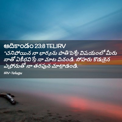 Picture 02 - ఆదికాండం 23:8 TELIRV - “చనిపోయిన నా - Bible Verse Picture