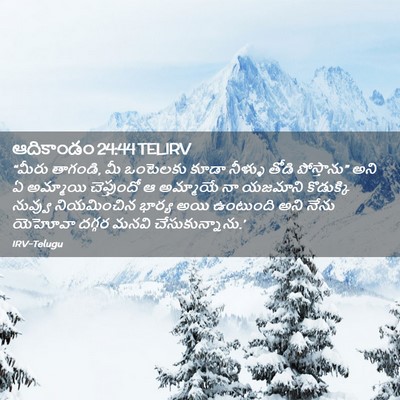 Picture 02 - ఆదికాండం 24:44 TELIRV - “మీరు తాగండి, మీ - Bible Verse Picture