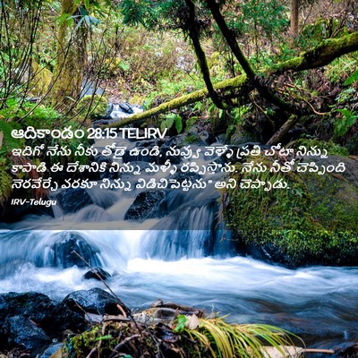 Picture 02 - ఆదికాండం 28:15 TELIRV - ఇదిగో నేను నీకు - Bible Verse Picture