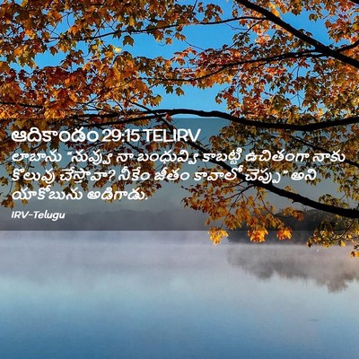 Picture 02 - ఆదికాండం 29:15 TELIRV - లాబాను “నువ్వు నా - Bible Verse Picture