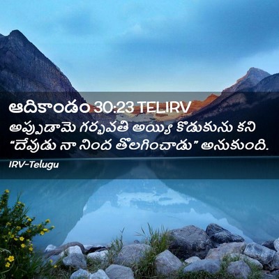 Picture 02 - ఆదికాండం 30:23 TELIRV - అప్పుడామె గర్భవతి - Bible Verse Picture
