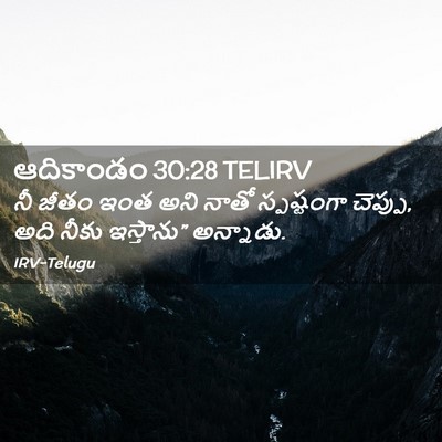 Picture 02 - ఆదికాండం 30:28 TELIRV - నీ జీతం ఇంత అని - Bible Verse Picture