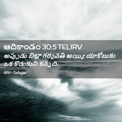 Picture 02 - ఆదికాండం 30:5 TELIRV - అప్పుడు బిల్హా - Bible Verse Picture
