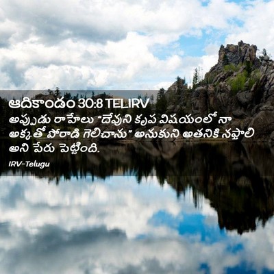 Picture 02 - ఆదికాండం 30:8 TELIRV - అప్పుడు రాహేలు - Bible Verse Picture