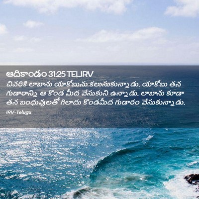 Picture 02 - ఆదికాండం 31:25 TELIRV - చివరికి లాబాను - Bible Verse Picture