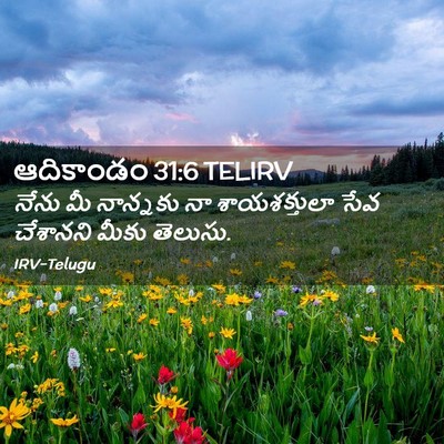 Picture 02 - ఆదికాండం 31:6 TELIRV - నేను మీ నాన్నకు నా - Bible Verse Picture