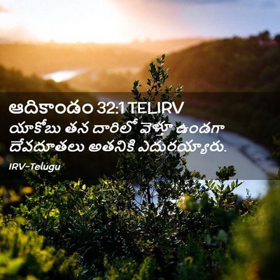 Picture 02 - ఆదికాండం 32:1 TELIRV - యాకోబు తన దారిలో - Bible Verse Picture