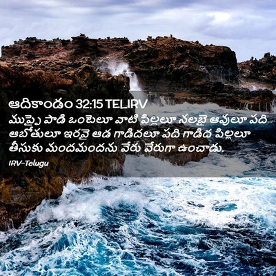 Picture 02 - ఆదికాండం 32:15 TELIRV - ముప్ఫై పాడి - Bible Verse Picture