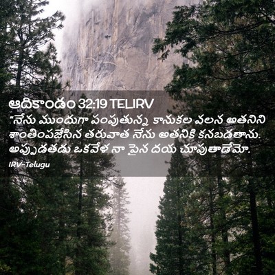 Picture 02 - ఆదికాండం 32:19 TELIRV - “నేను ముందుగా - Bible Verse Picture