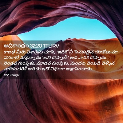 Picture 02 - ఆదికాండం 32:20 TELIRV - కాబట్టి మీరు - Bible Verse Picture