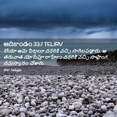 Picture 02 - ఆదికాండం 33:7 TELIRV - లేయా ఆమె పిల్లలూ - Bible Verse Picture