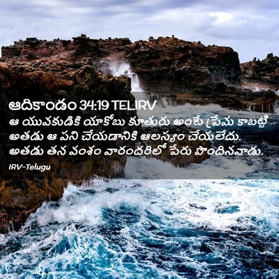 Picture 02 - ఆదికాండం 34:19 TELIRV - ఆ యువకుడికి - Bible Verse Picture