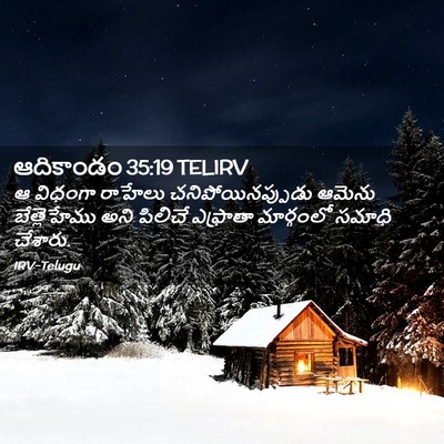 Picture 02 - ఆదికాండం 35:19 TELIRV - ఆ విధంగా రాహేలు - Bible Verse Picture