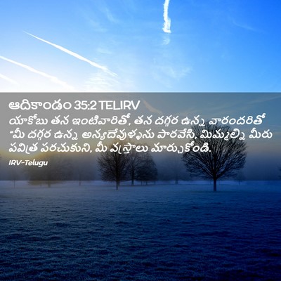 Picture 02 - ఆదికాండం 35:2 TELIRV - యాకోబు తన - Bible Verse Picture