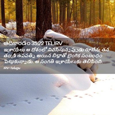 Picture 02 - ఆదికాండం 35:22 TELIRV - ఇశ్రాయేలు ఆ - Bible Verse Picture