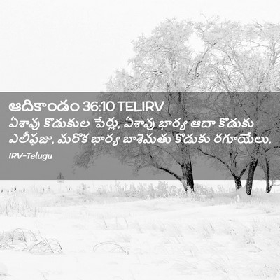 Picture 02 - ఆదికాండం 36:10 TELIRV - ఏశావు కొడుకుల - Bible Verse Picture