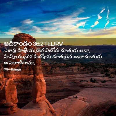 Picture 02 - ఆదికాండం 36:2 TELIRV - ఏశావు హిత్తీయుడైన - Bible Verse Picture