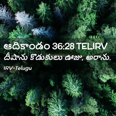 Picture 02 - ఆదికాండం 36:28 TELIRV - దీషాను కొడుకులు - Bible Verse Picture