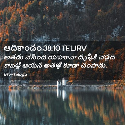 Picture 02 - ఆదికాండం 38:10 TELIRV - అతడు చేసింది - Bible Verse Picture