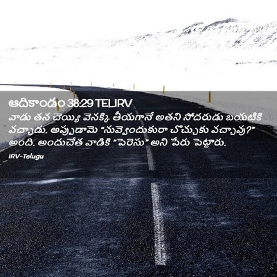 Picture 02 - ఆదికాండం 38:29 TELIRV - వాడు తన చెయ్యి - Bible Verse Picture