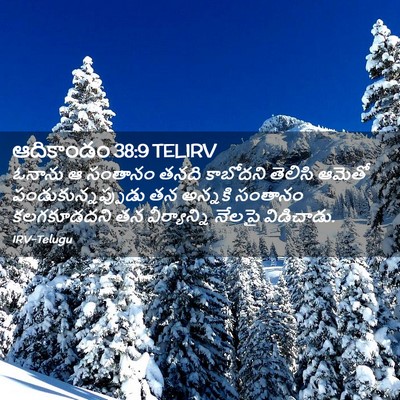 Picture 02 - ఆదికాండం 38:9 TELIRV - ఓనాను ఆ సంతానం - Bible Verse Picture