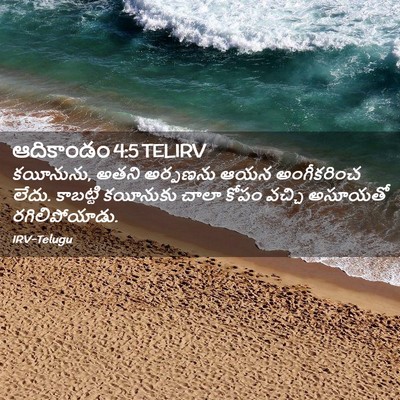 Picture 02 - ఆదికాండం 4:5 TELIRV - కయీనును, అతని - Bible Verse Picture