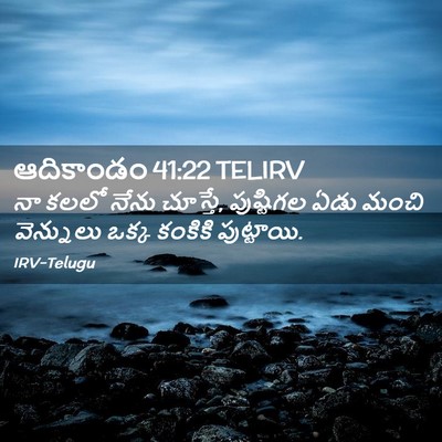 Picture 02 - ఆదికాండం 41:22 TELIRV - నా కలలో నేను - Bible Verse Picture