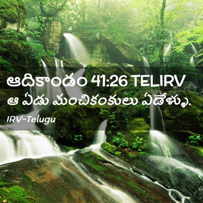 Picture 02 - ఆదికాండం 41:26 TELIRV - ఆ ఏడు మంచికంకులు - Bible Verse Picture