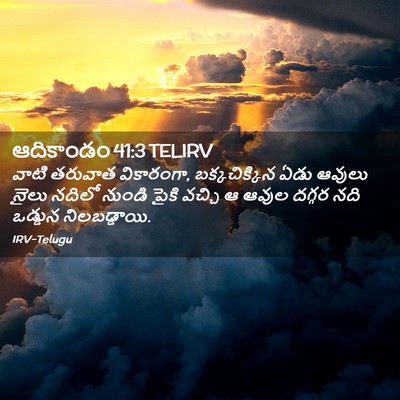 Picture 02 - ఆదికాండం 41:3 TELIRV - వాటి తరువాత - Bible Verse Picture