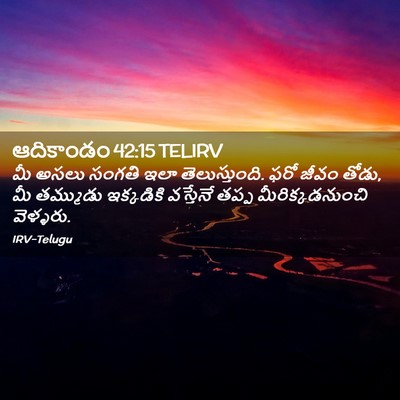 Picture 02 - ఆదికాండం 42:15 TELIRV - మీ అసలు సంగతి ఇలా - Bible Verse Picture