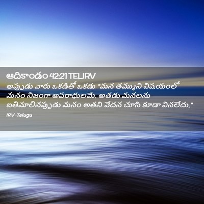 Picture 02 - ఆదికాండం 42:21 TELIRV - అప్పుడు వారు - Bible Verse Picture