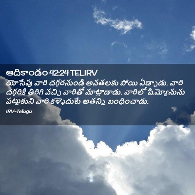Picture 02 - ఆదికాండం 42:24 TELIRV - యోసేపు వారి - Bible Verse Picture