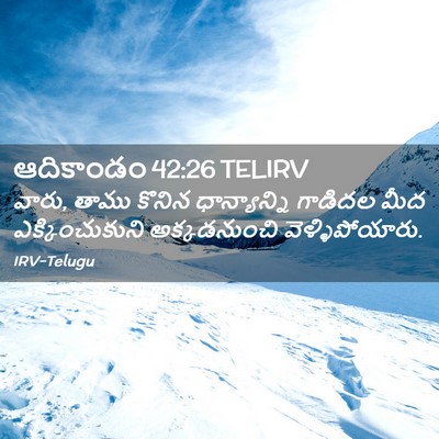 Picture 02 - ఆదికాండం 42:26 TELIRV - వారు, తాము కొనిన - Bible Verse Picture