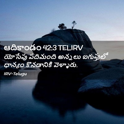 Picture 02 - ఆదికాండం 42:3 TELIRV - యోసేపు పదిమంది - Bible Verse Picture