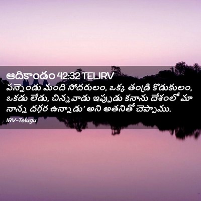 Picture 02 - ఆదికాండం 42:32 TELIRV - పన్నెండు మంది - Bible Verse Picture