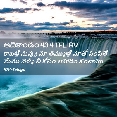 Picture 02 - ఆదికాండం 43:4 TELIRV - కాబట్టి నువ్వు మా - Bible Verse Picture
