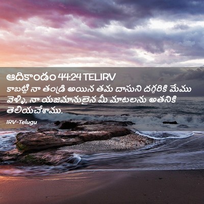 Picture 02 - ఆదికాండం 44:24 TELIRV - కాబట్టి నా తండ్రి - Bible Verse Picture