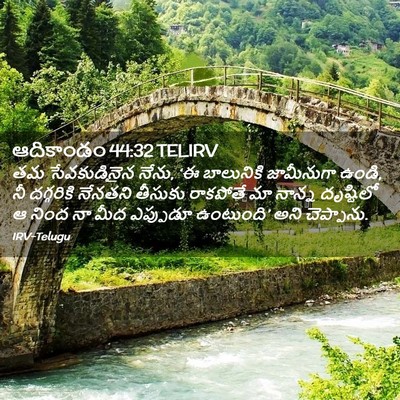 Picture 02 - ఆదికాండం 44:32 TELIRV - తమ సేవకుడినైన - Bible Verse Picture