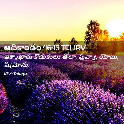 Picture 02 - ఆదికాండం 46:13 TELIRV - ఇశ్శాఖారు - Bible Verse Picture