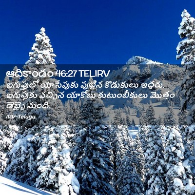 Picture 02 - ఆదికాండం 46:27 TELIRV - ఐగుప్తులో - Bible Verse Picture
