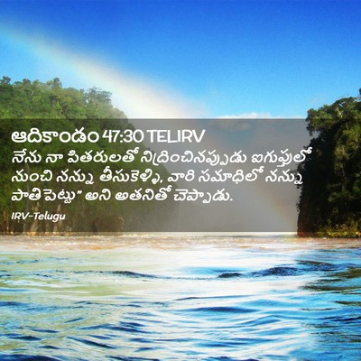 Picture 02 - ఆదికాండం 47:30 TELIRV - నేను నా పితరులతో - Bible Verse Picture
